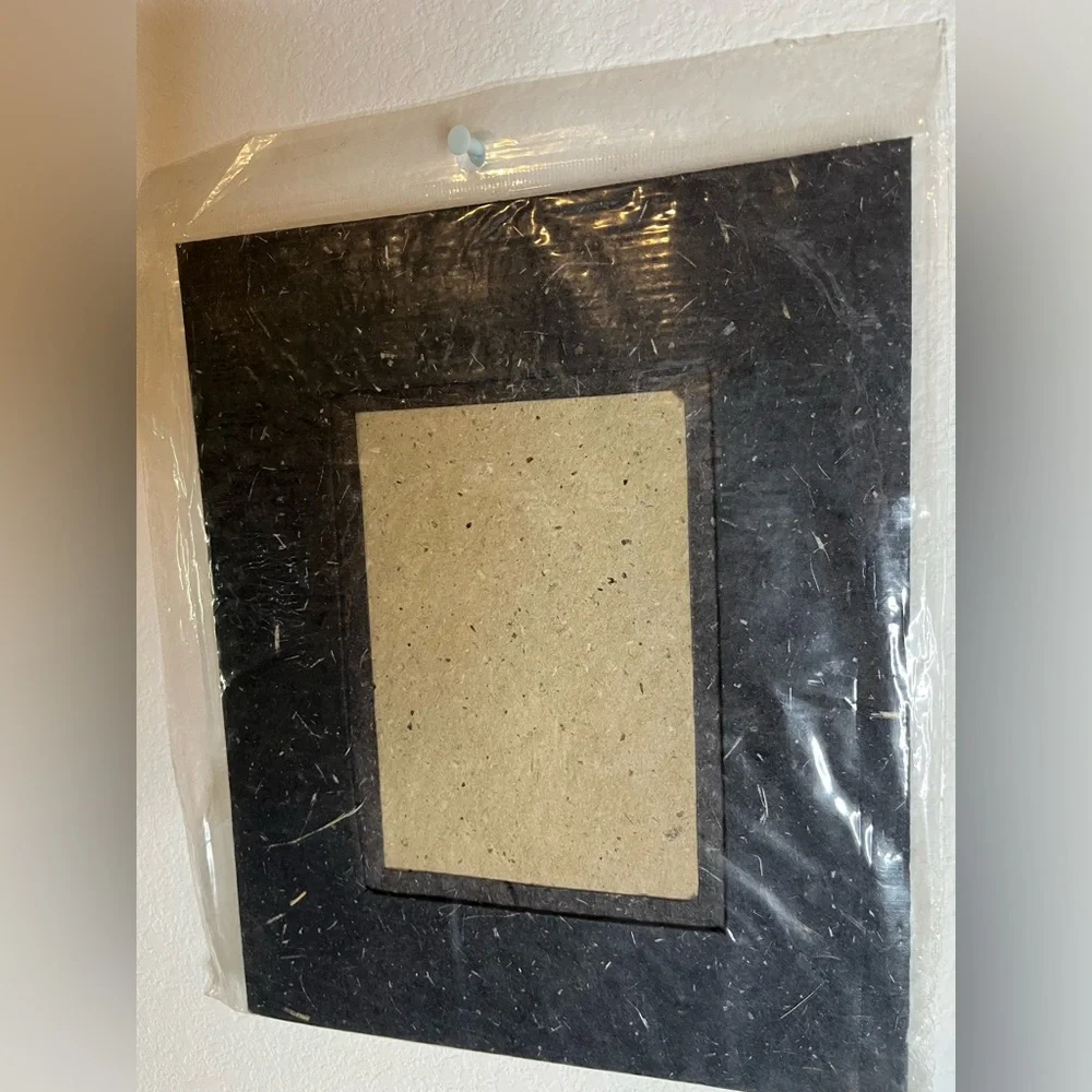 Handmade Natural Fiber Paper Table Top Photo Frame Mixed Media Paper EcoFriendly